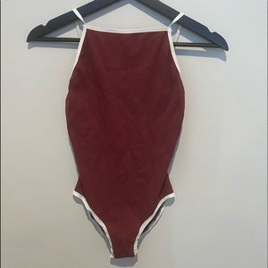 burgundy bodysuit UO